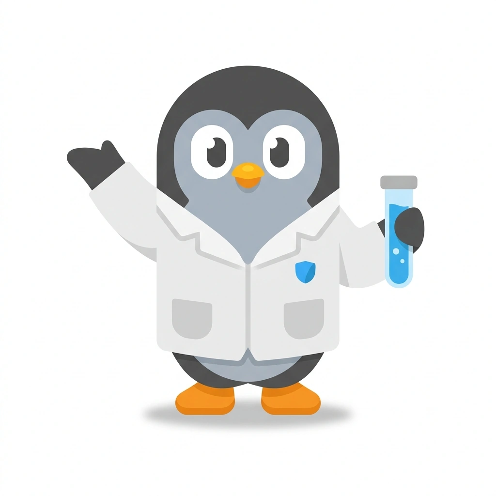 Penny the Penguin, the guide who teaches the Clinical Laboratory Medicine course