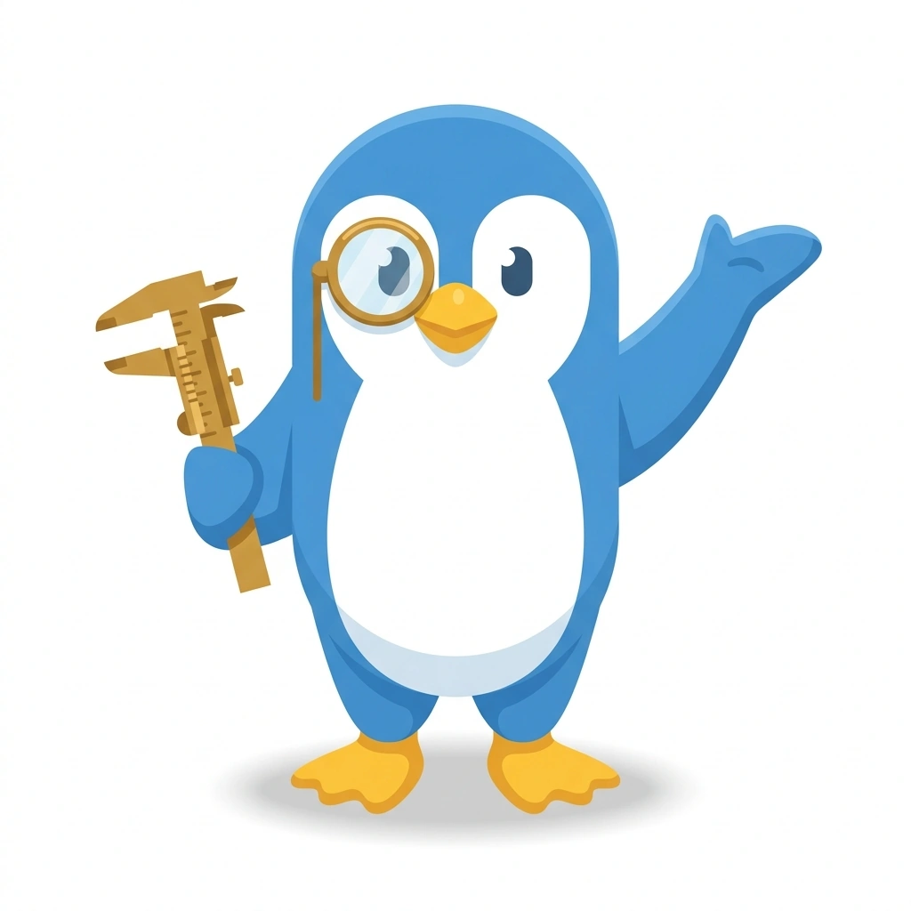 Pascal the Penguin, the guide who teaches the How Minds Measure Reality course