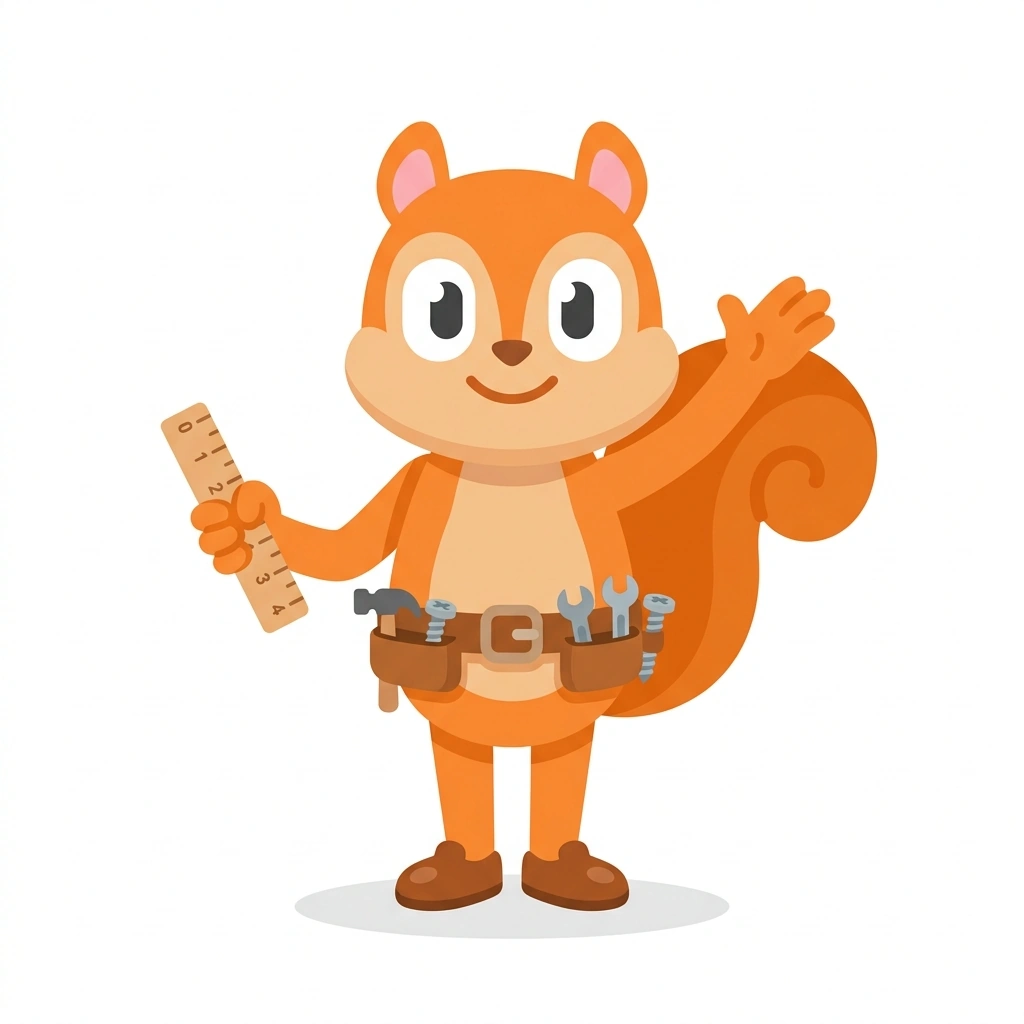 Sawyer the Squirrel, the guide who teaches the Building Squirrel Nesting Boxes course