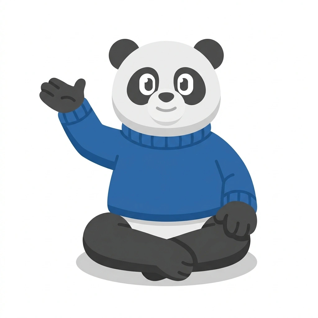 Pippa the Panda, the guide who teaches the Taming Sudden Emotions course