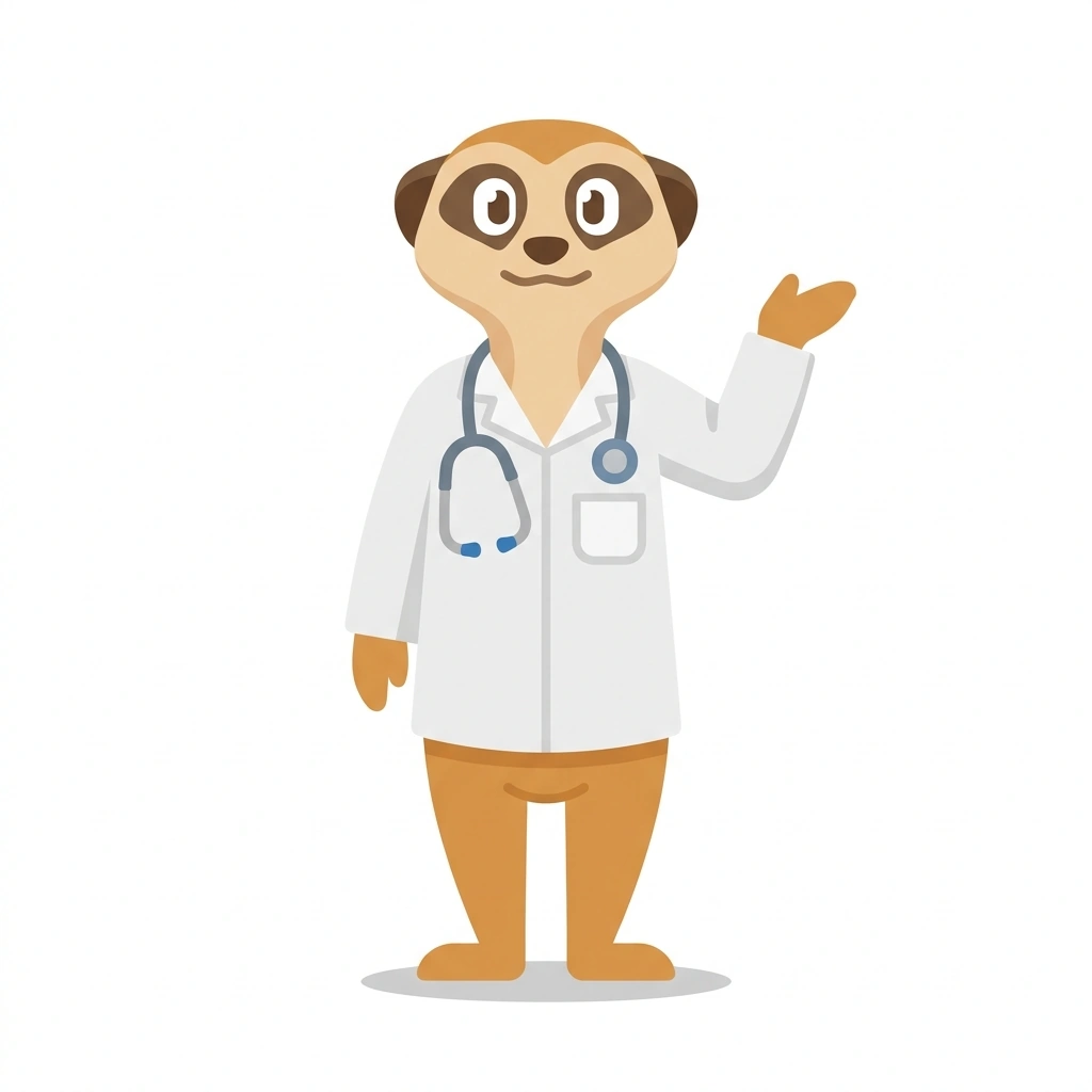 Milo the Meerkat, the guide who teaches the How Medicine Works course