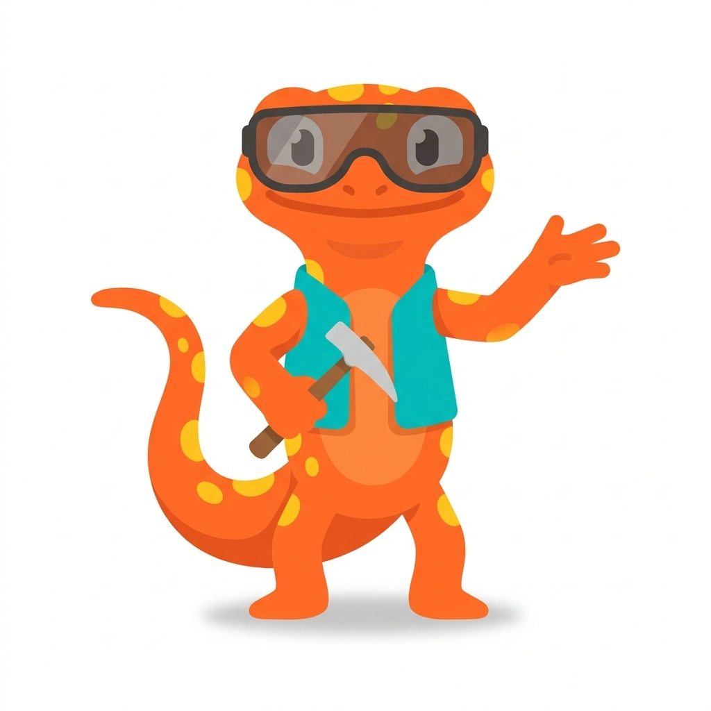 Sammy the Salamander, the guide who teaches the Inside Volcanoes: How Eruptions Happen course