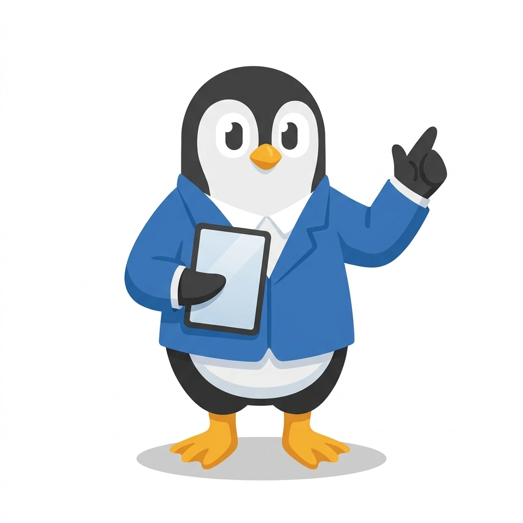 Piper the Penguin, the guide who teaches the Product Management: From Data to Strategy course