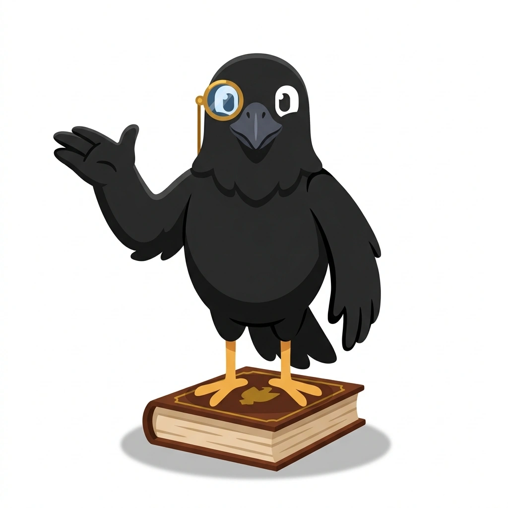 Corvus the Crow, the guide who teaches the Sigils and Occult Symbols course