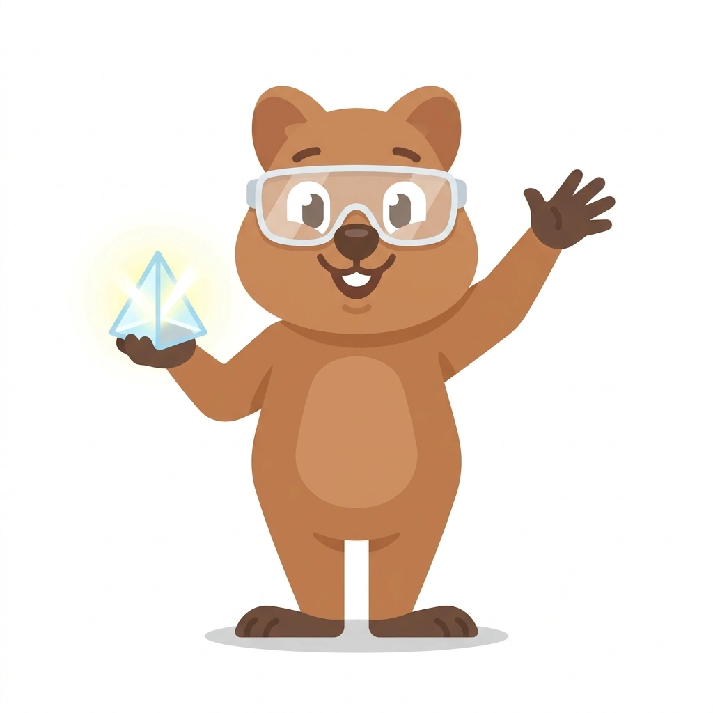 Quark the Quokka, the guide who teaches the How Quantum Physics Works course