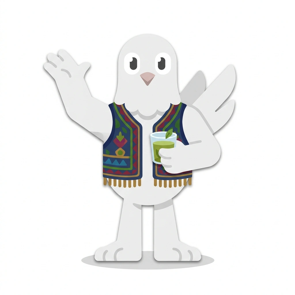 Dilawar the Dove, the guide who teaches the Everyday Dari course