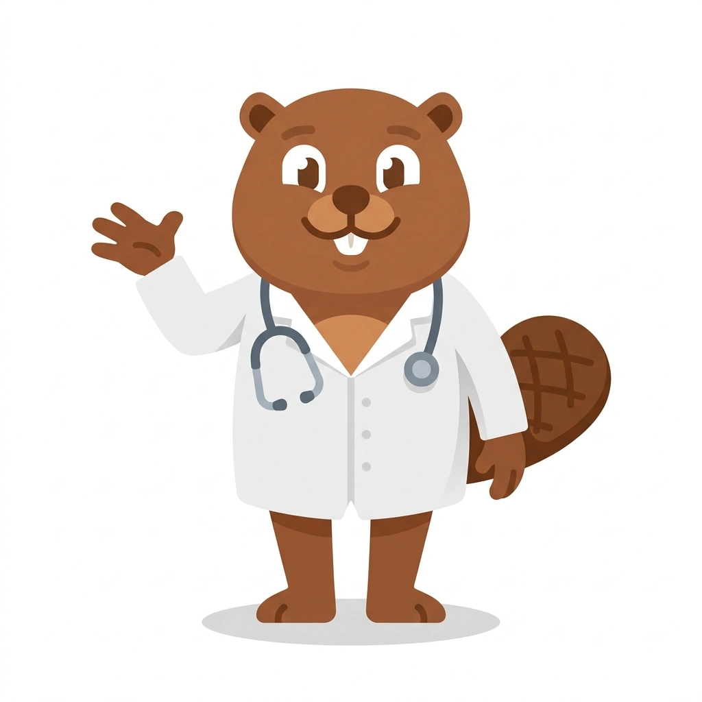 Bea the Beaver, the guide who teaches the Why Medicine Overlooked Women course