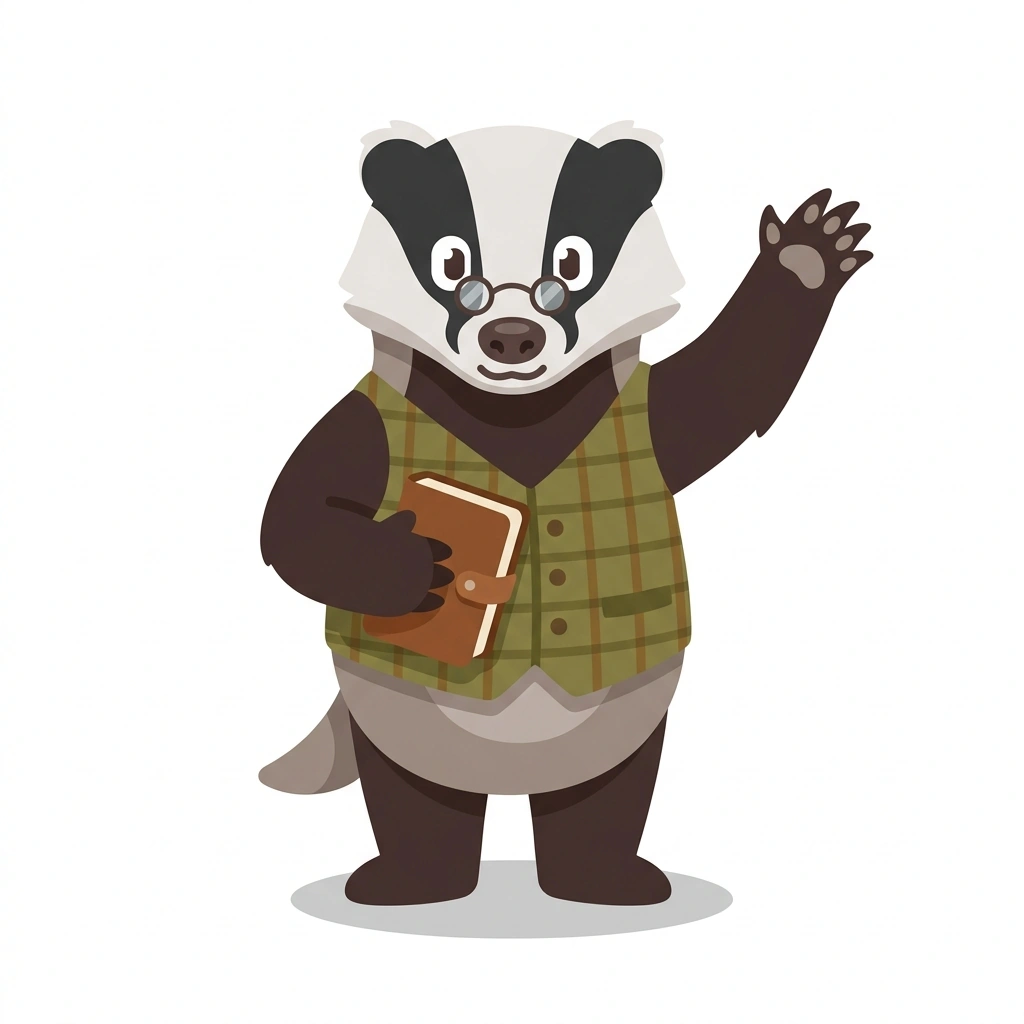 Barnaby the Badger, the guide who teaches the The Anthropology of Europe course
