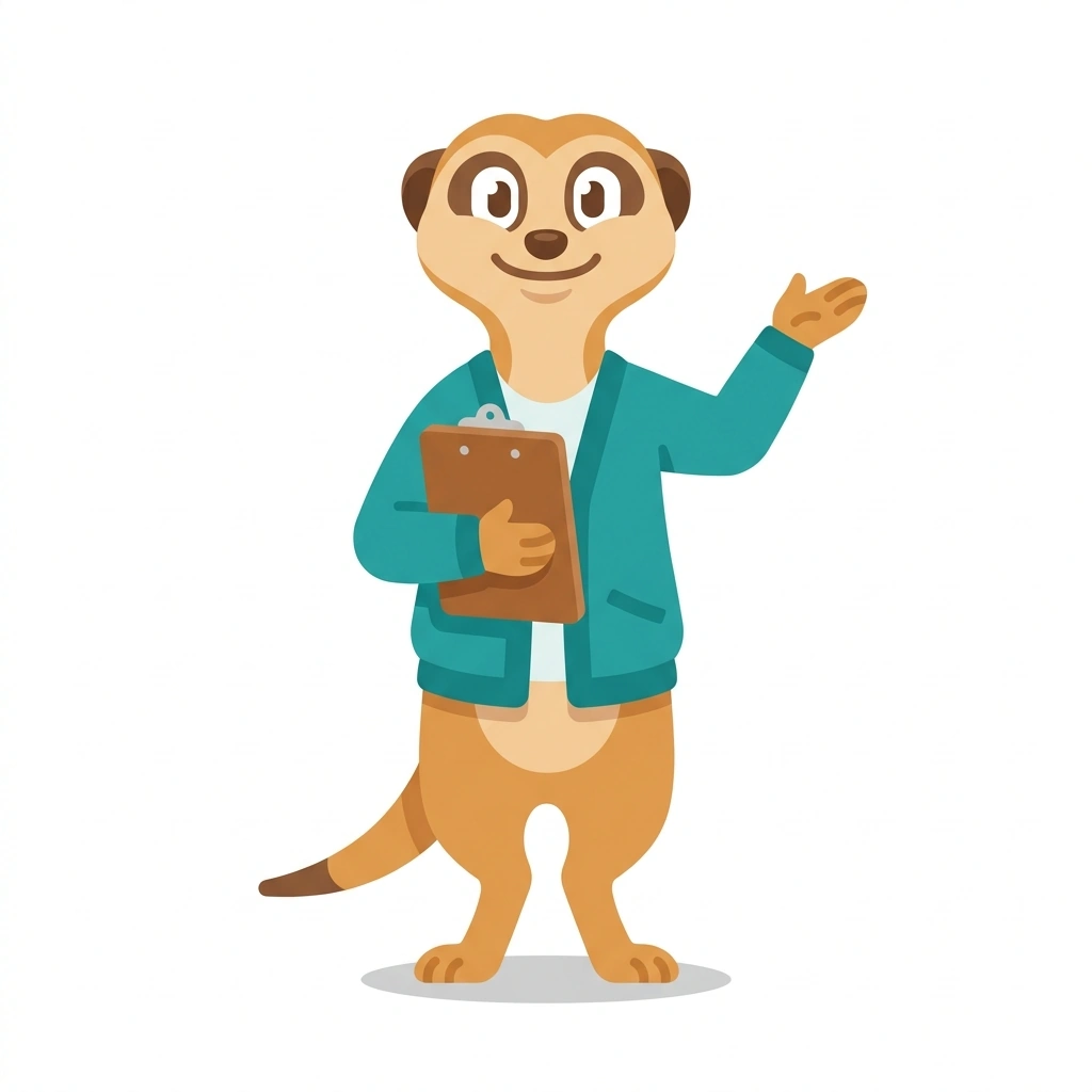 Milo the Meerkat, the guide who teaches the Childhood Disorders and Behavioral Interventions course