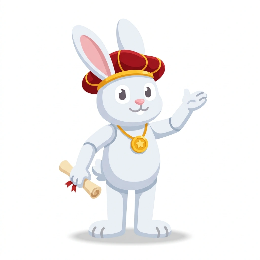Raffa the Rabbit, the guide who teaches the Raphael: The Prince of Painters course