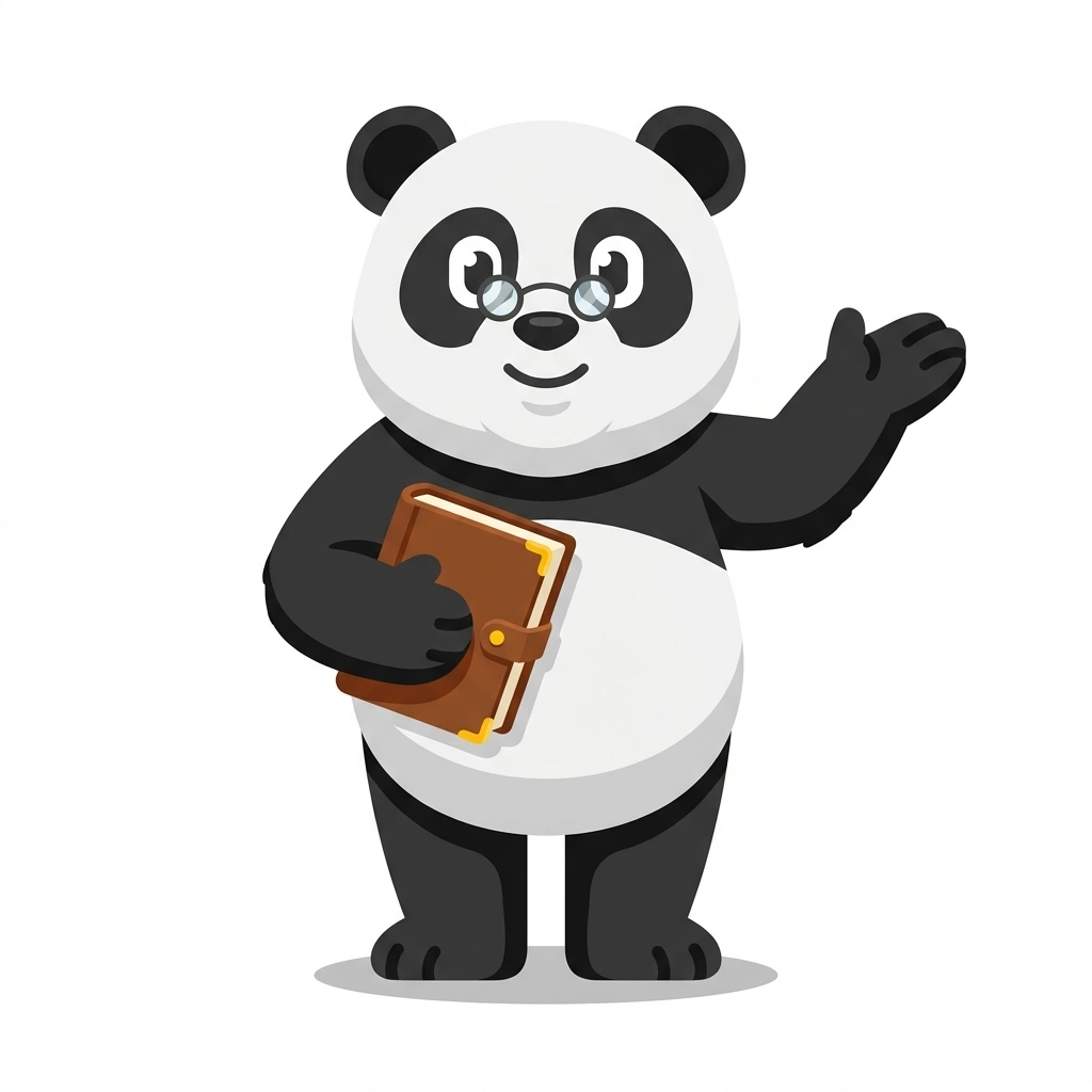 Psy-Psy the Panda, the guide who teaches the The Mechanics of the Human Mind course