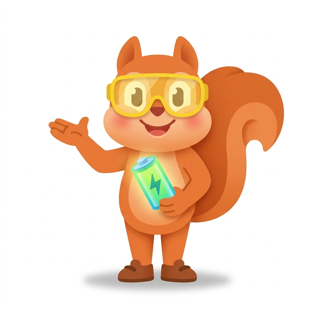 Sparky the Squirrel, the guide who teaches the Reading and Troubleshooting Circuits course