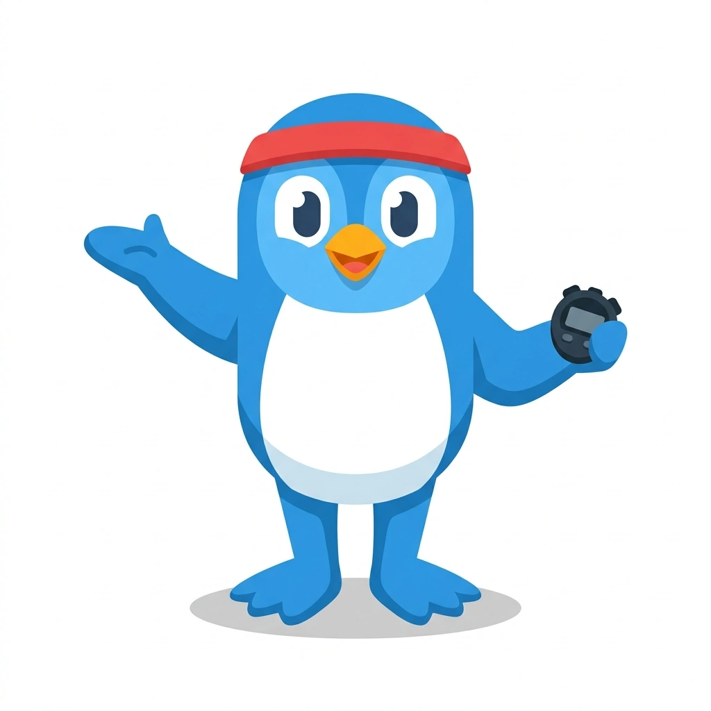Pax the Penguin, the guide who teaches the Moving with Parkinson's course