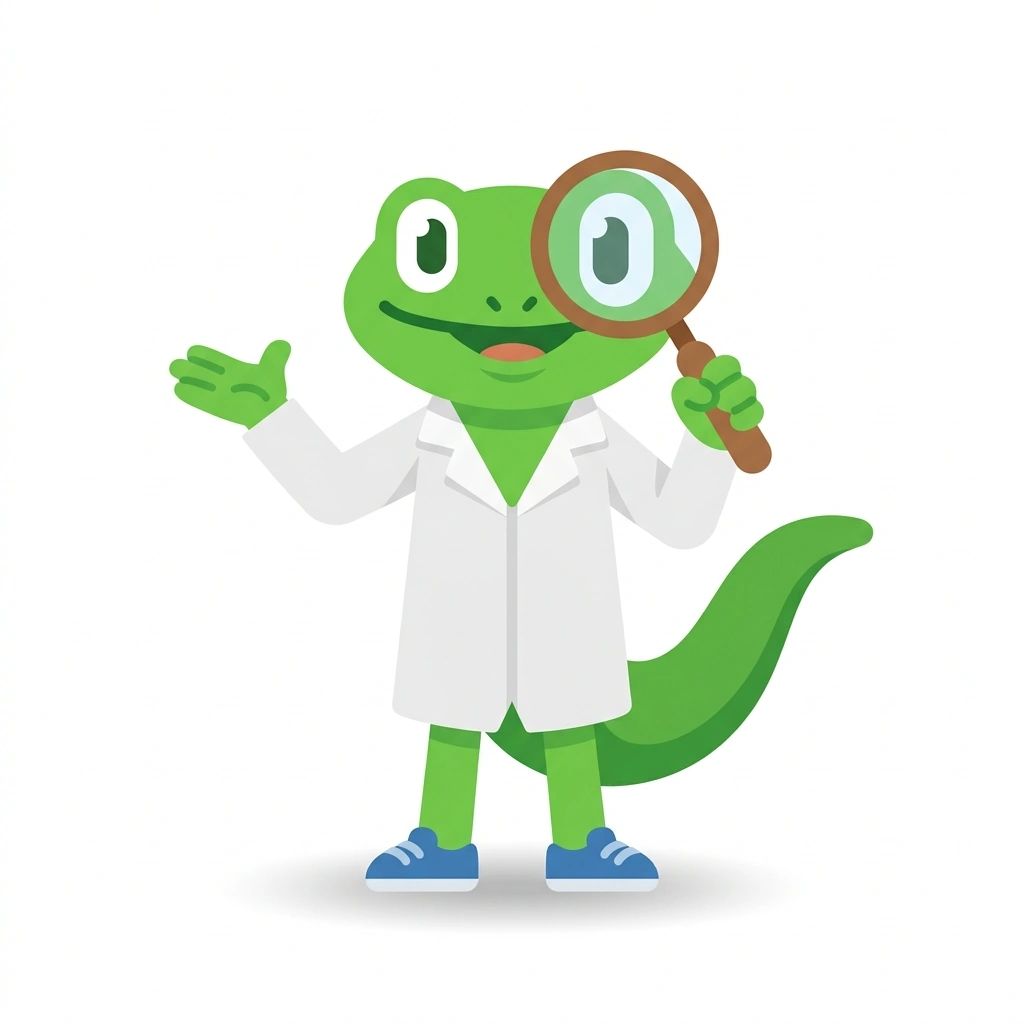 Newton the Newt, the guide who teaches the How the Physical World Works course