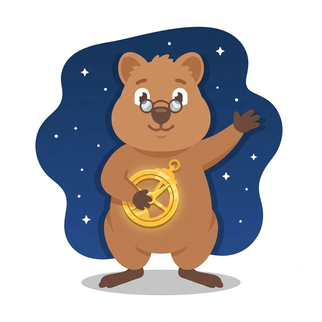 Quark the Quokka, the guide who teaches the The Quantum Universe course