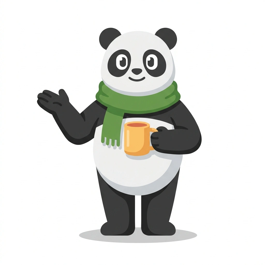 Pia der Panda, the guide who teaches the Psychische Erkrankungen verstehen course