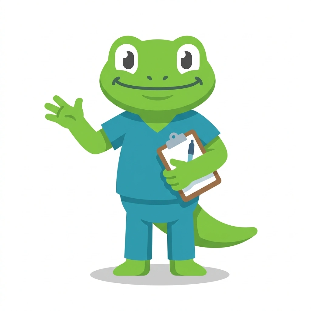 Nita the Nurse Newt, the guide who teaches the Medical Terminology for Nurses course