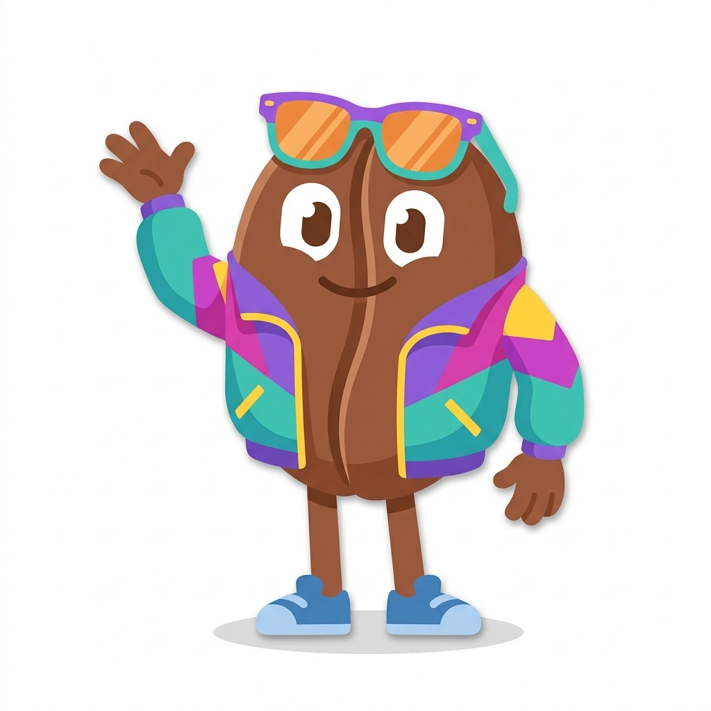 Breezy the Bean, the guide who teaches the Coffee Connoisseur: Main Character Energy course