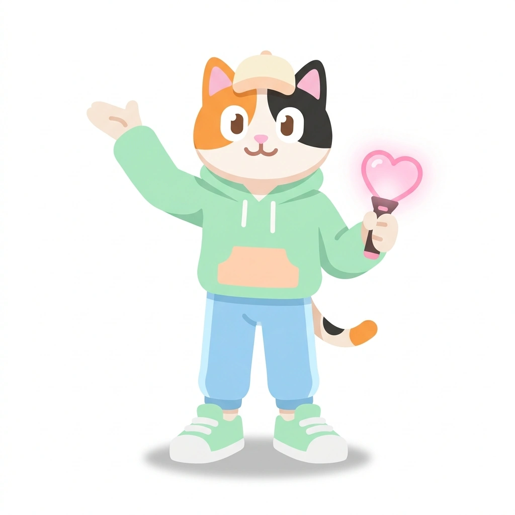 Kiki the K-pop Kitty, the guide who teaches the Inside K-pop course