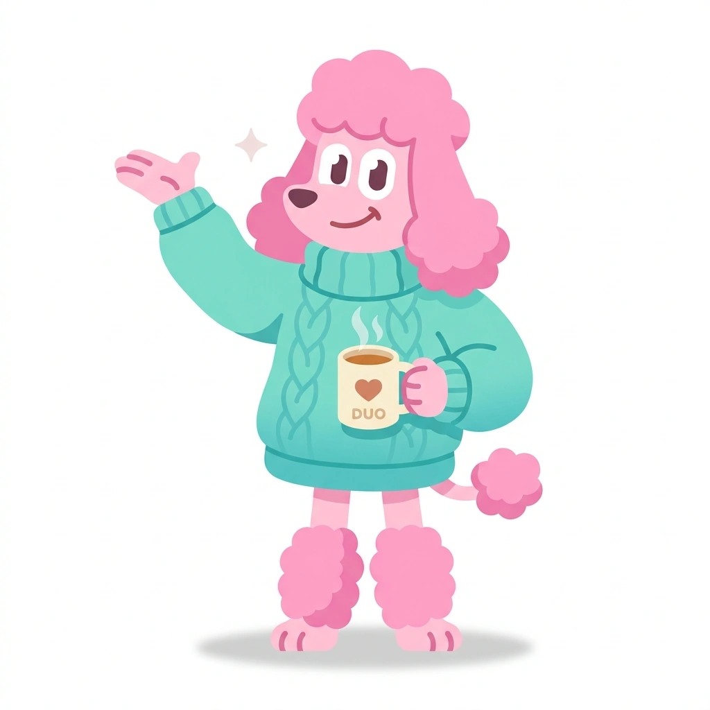 Pip the Poodle, the guide who teaches the Why People React course