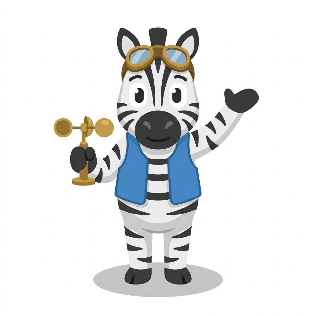 Zephyr the Zebra, the guide who teaches the Atmospheric Fluid Dynamics course