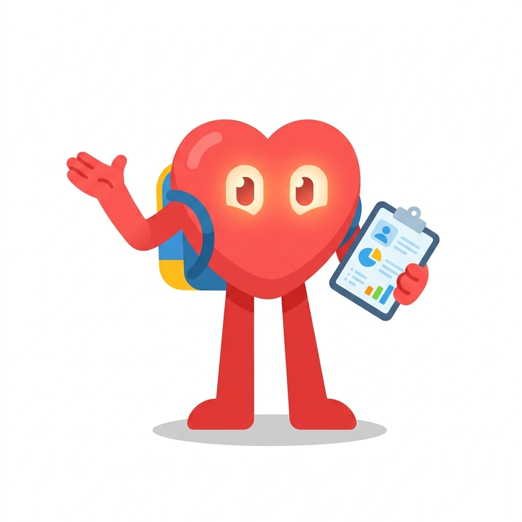 Pip the Pulse, the guide who teaches the Heart Monitor Mastery: Living with the Rhythm course