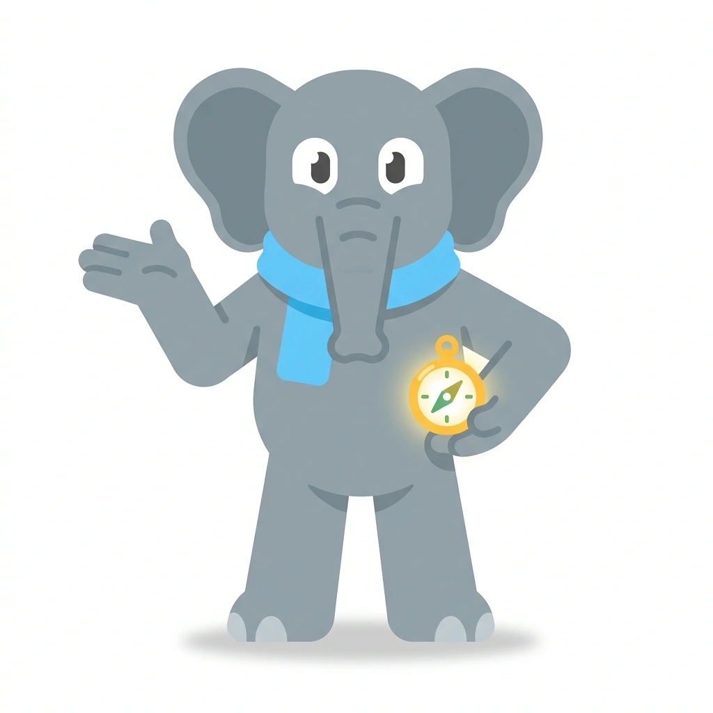 Ellie the Elephant, the guide who teaches the Emotional Intelligence: The Six Seconds Model course