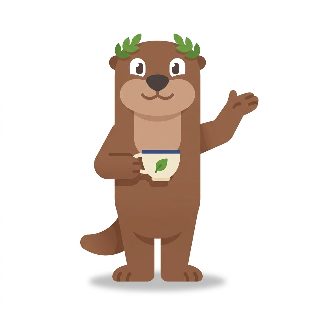 Socrates the Sea Otter, the guide who teaches the Philosophy for Social Ease course