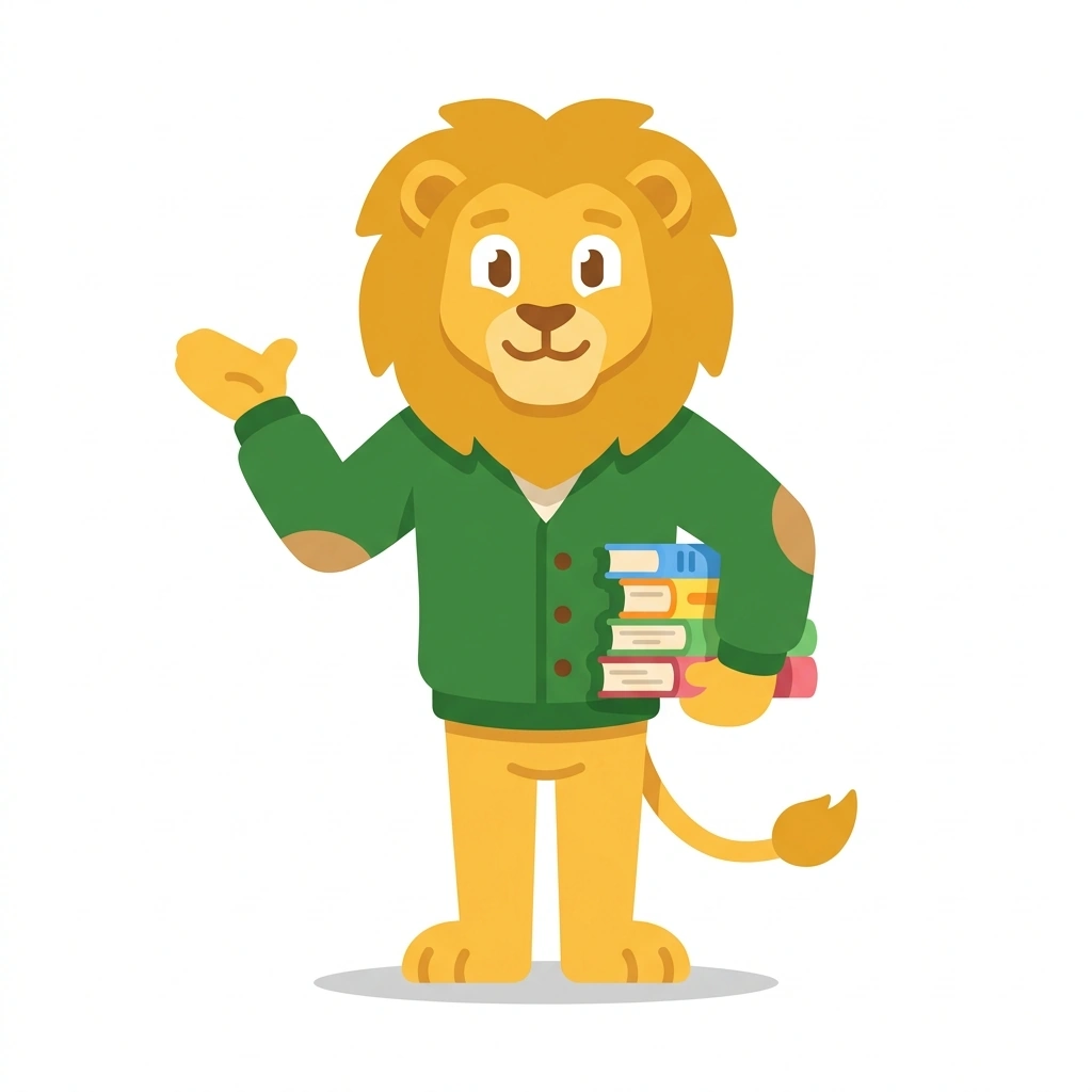 Leo the Librarian, the guide who teaches the Using Your Public Library course