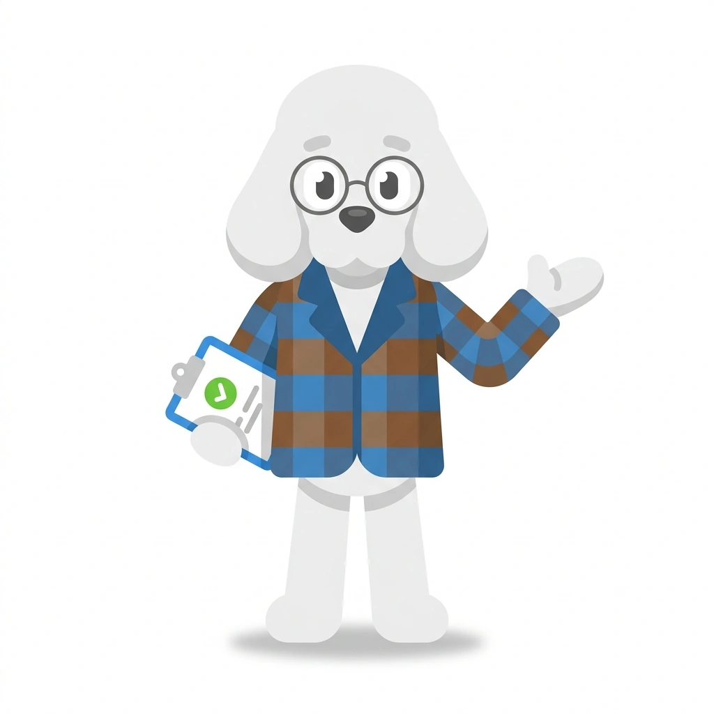 Professor Pavlov the Poodle, the guide who teaches the Capire la Mente Umana course