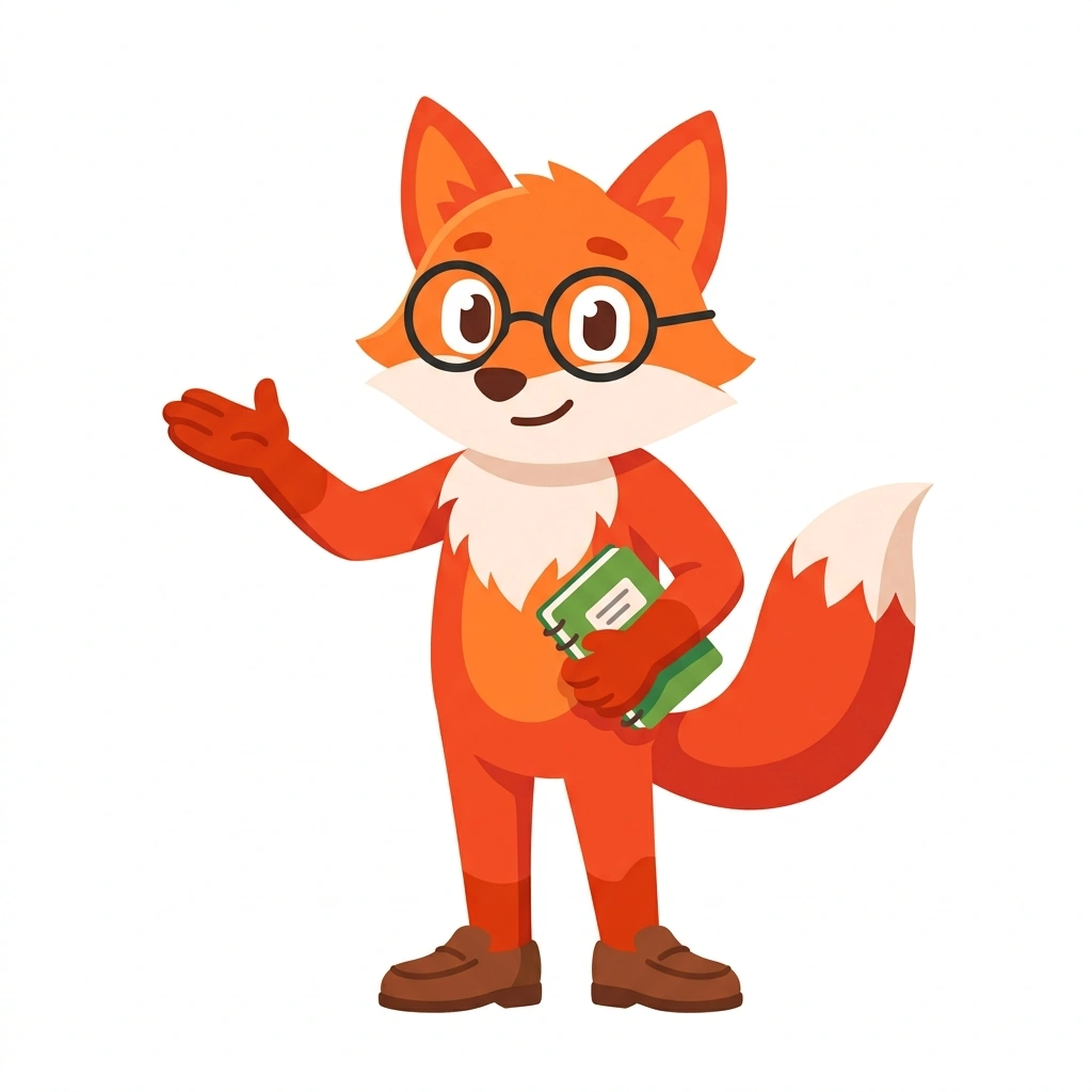 Filo the Fox, the guide who teaches the Philosophy and the Mind course