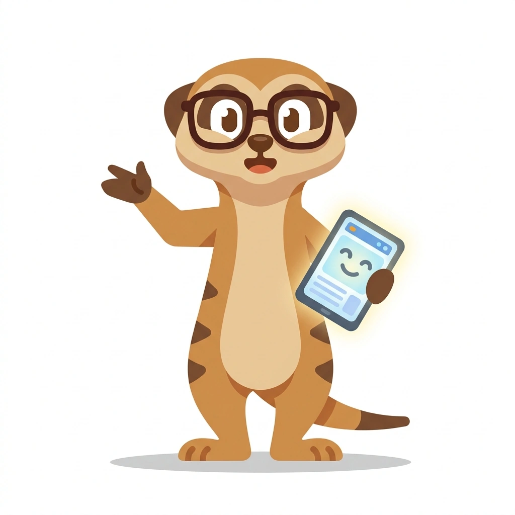 Meg the Meerkat, the guide who teaches the ChatGPT for Marketers course
