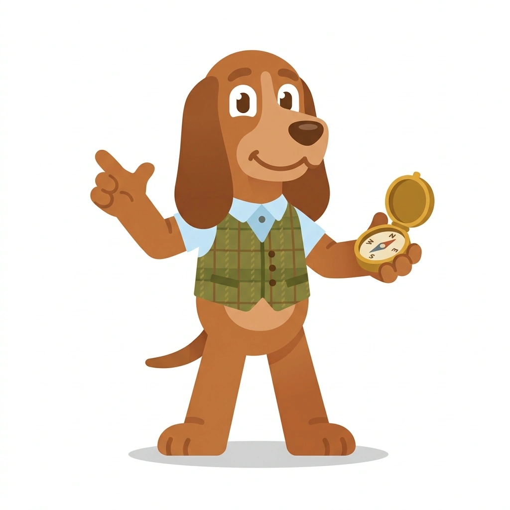 Hugo the History Hound, the guide who teaches the World History: The Big Patterns course