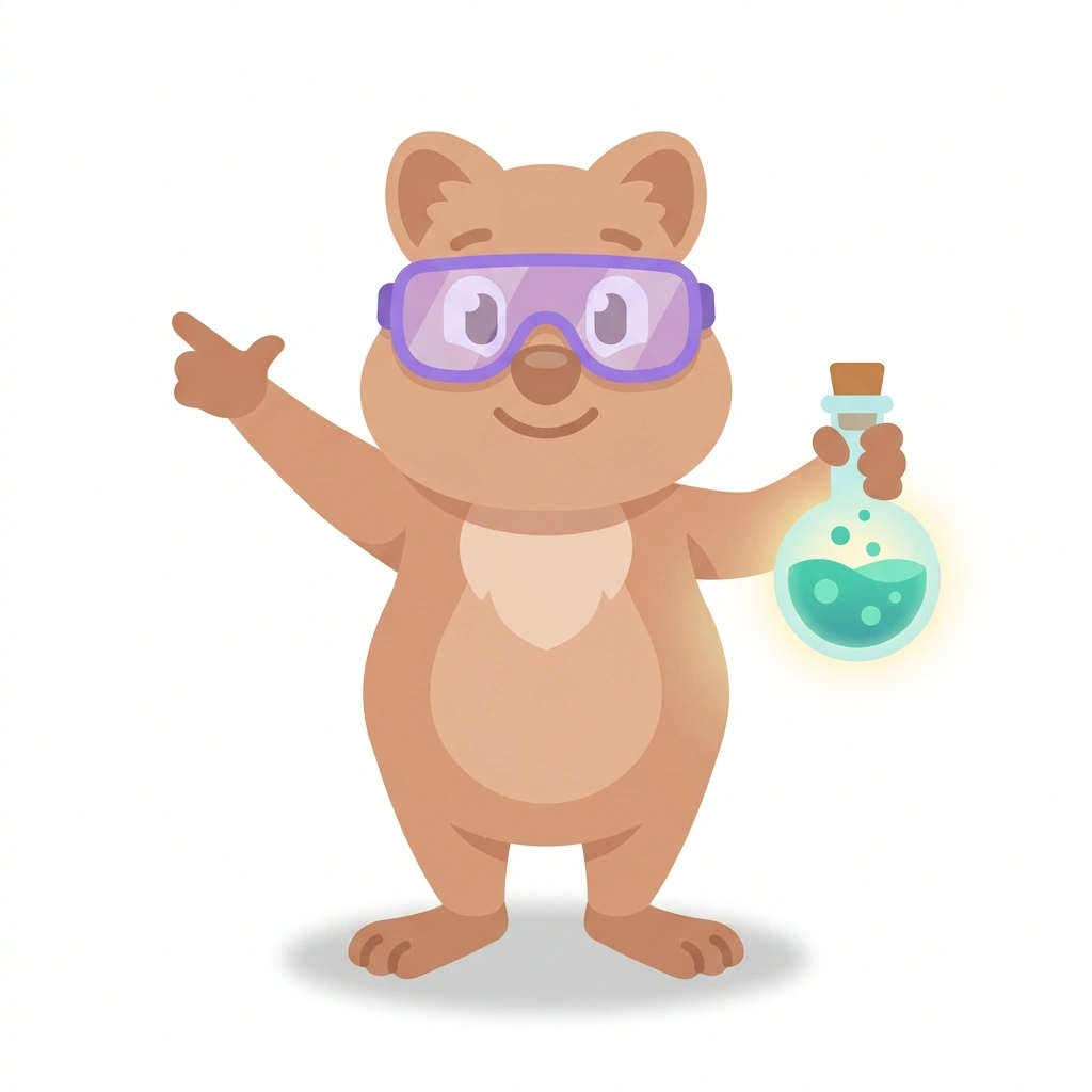 Quark the Quokka, the guide who teaches the How Quantum Rules Shape Chemistry course