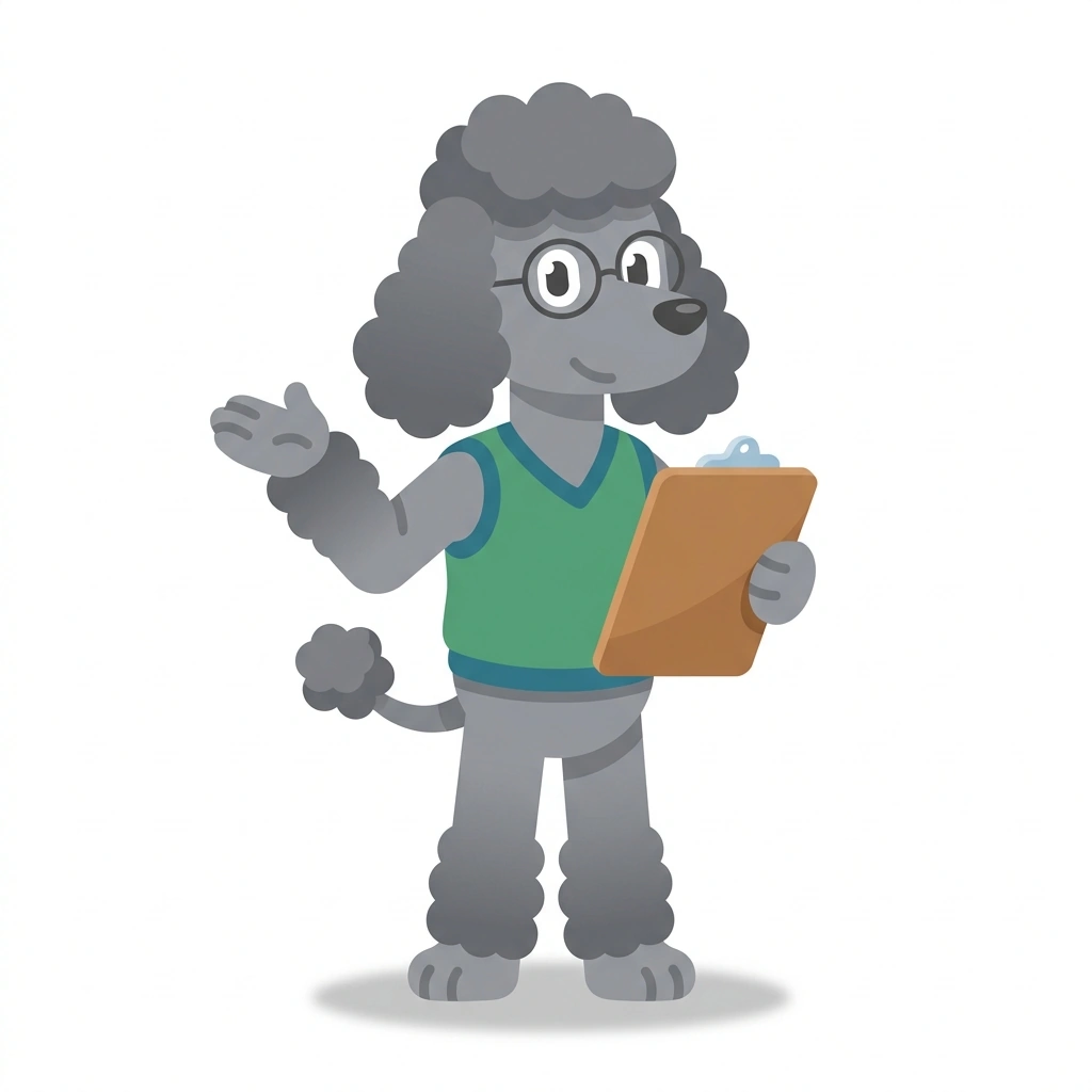 Percy the Poodle, the guide who teaches the Evaluating Psychological Explanations course