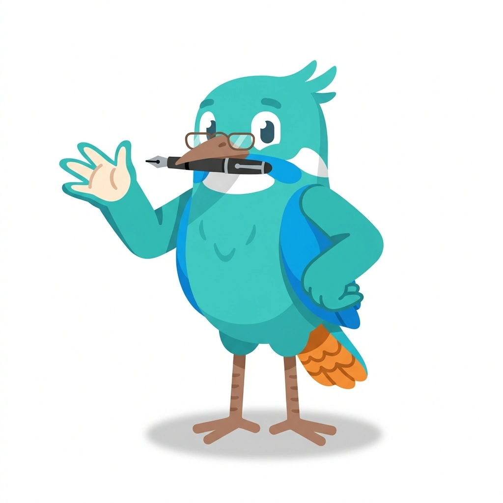 Kip the Kingfisher, the guide who teaches the Novel Writing: Ishiguro, Murakami, Kang course