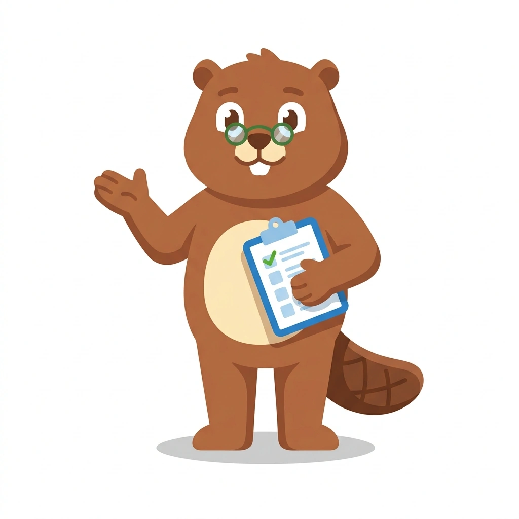 Barnaby the Beaver, the guide who teaches the The Psychology of Daily Habits course