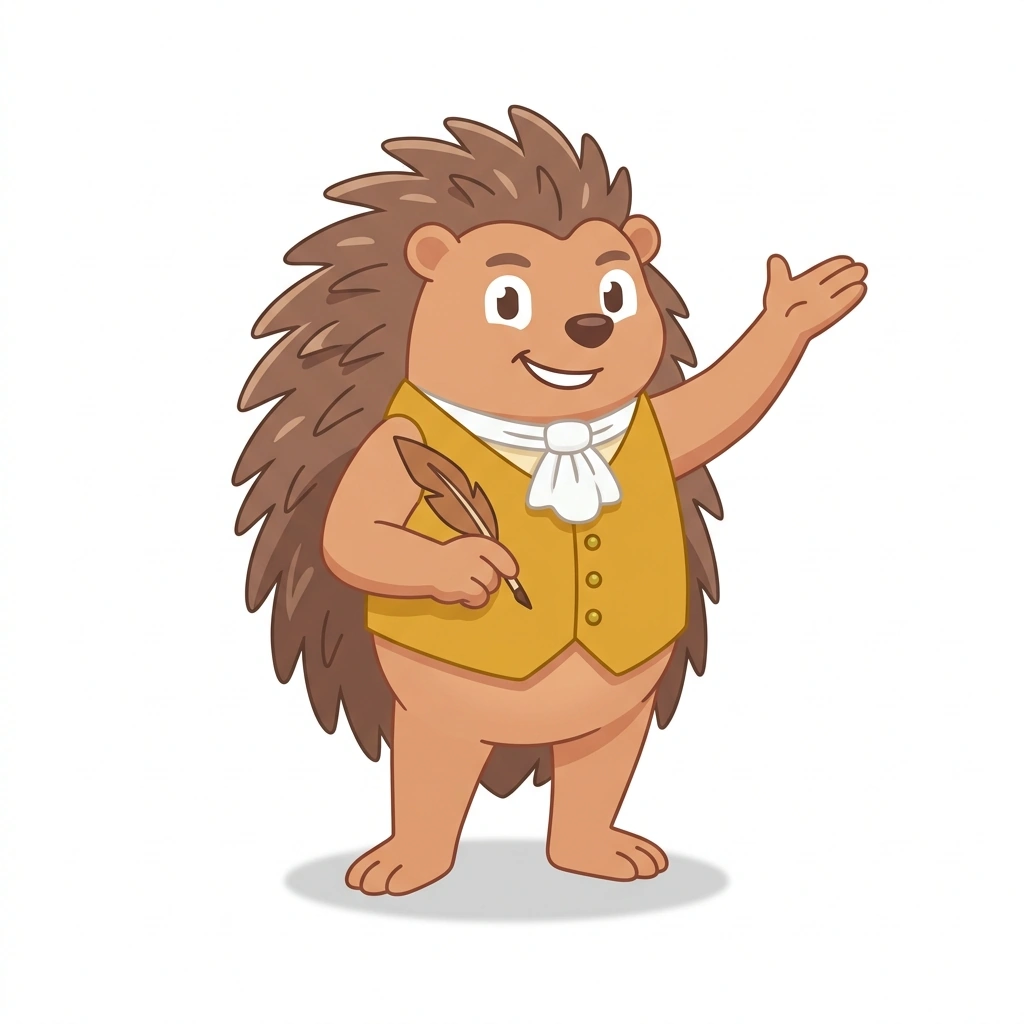 Pip the Porcupine, the guide who teaches the Alexander Hamilton: The Private Life course