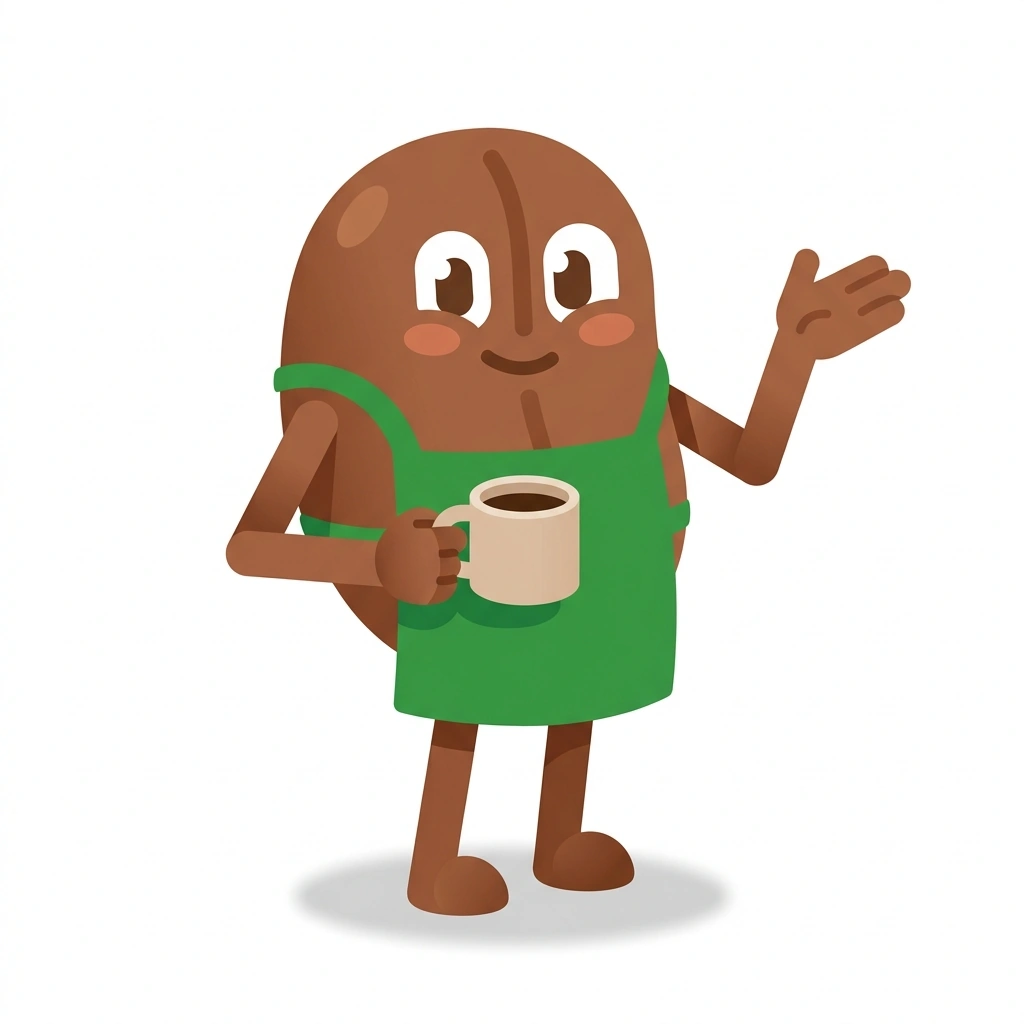 Bean-Bean the Barista, the guide who teaches the Better Coffee at Home course
