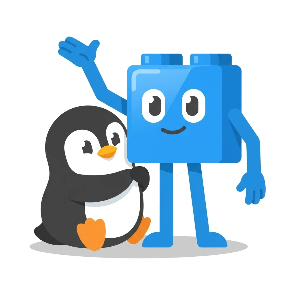Pip the Penguin, the guide who teaches the Hands-On C++ course