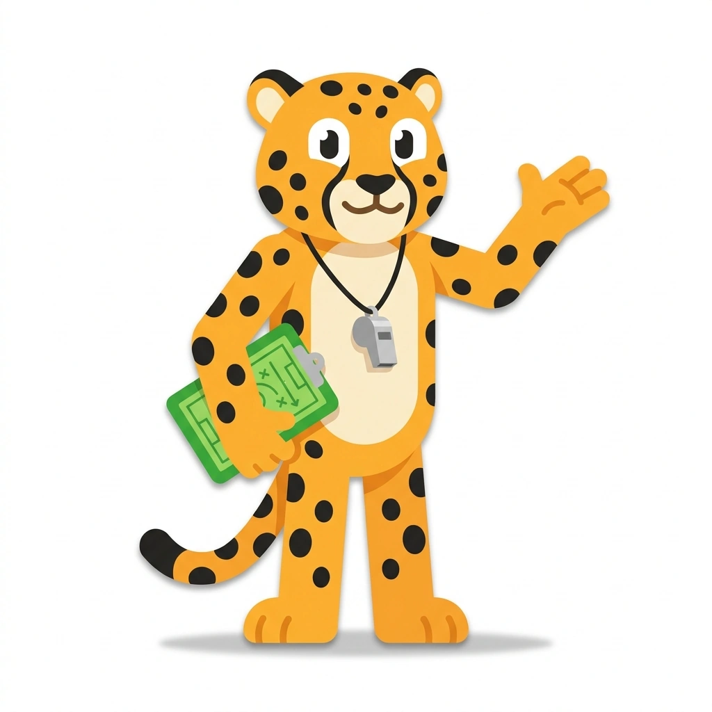 Coach Connie the Cheetah, the guide who teaches the How to Watch Any Sport course