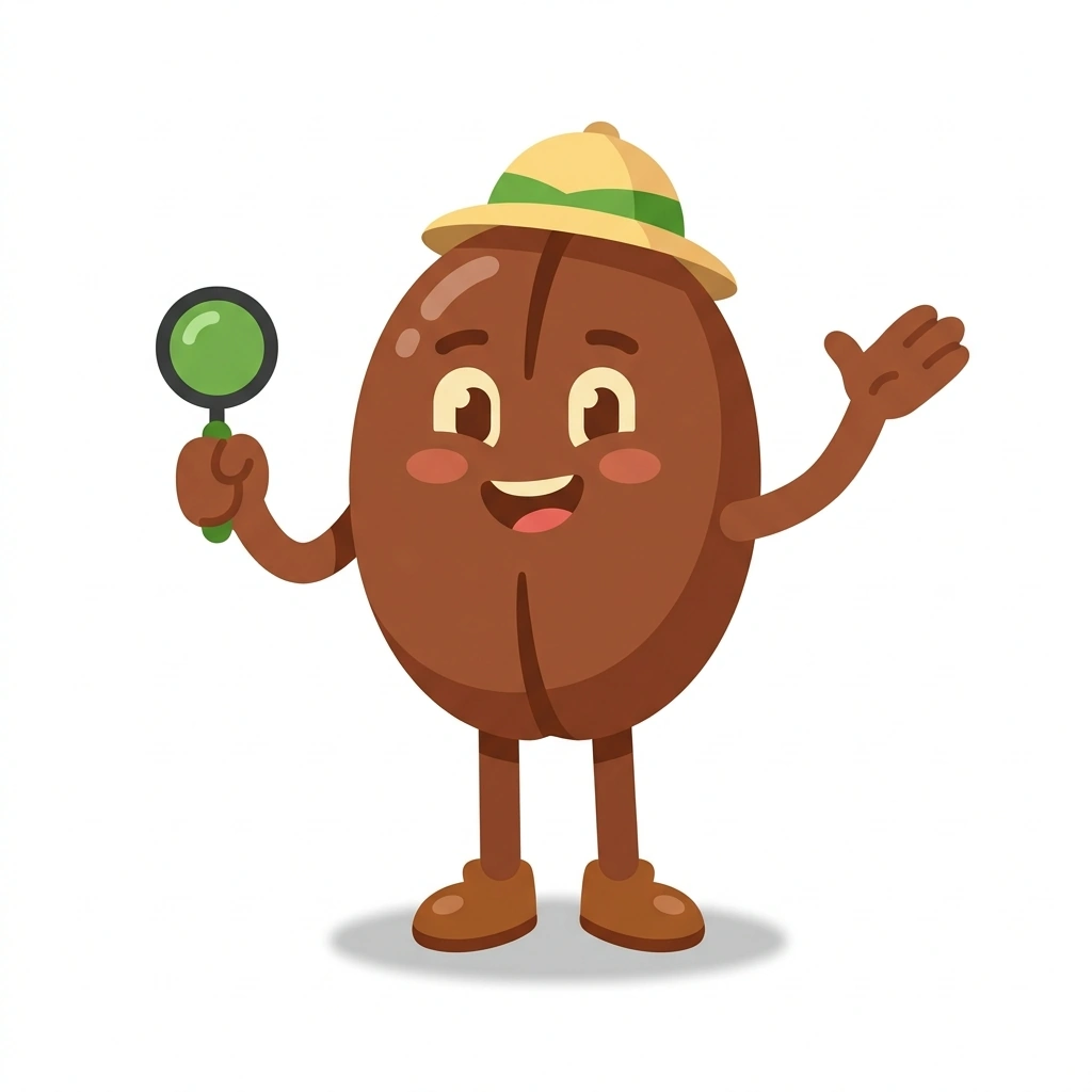 Brewster the Bean, the guide who teaches the Coffee: From Forest to Filter course