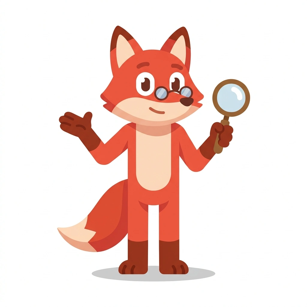 Finneas the Fox, the guide who teaches the How Your Mind Gets Made Up course