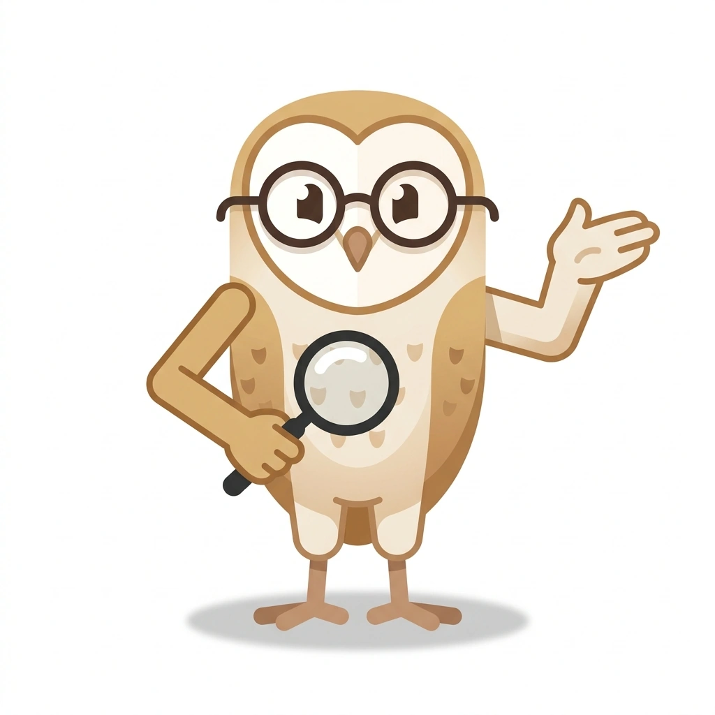 Barnaby the Barn Owl, the guide who teaches the Everyday Cognitive Biases course