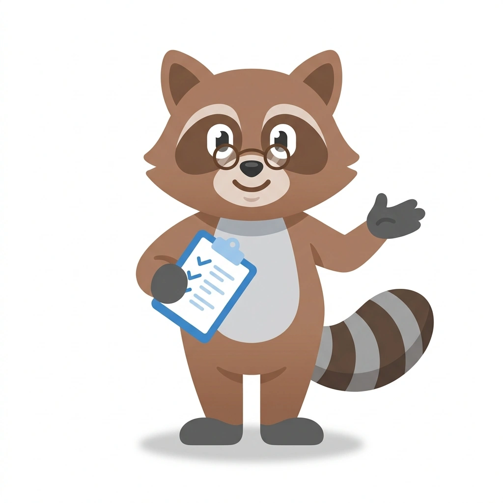 Reggie the Raccoon, the guide who teaches the Evaluating Real Estate Investments course