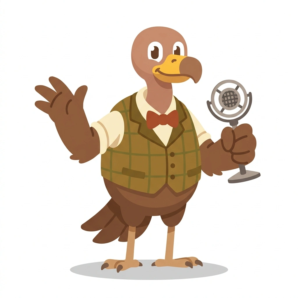 Vance the Vocal Vulture, the guide who teaches the Advanced Vocabulary in Everyday Speech course