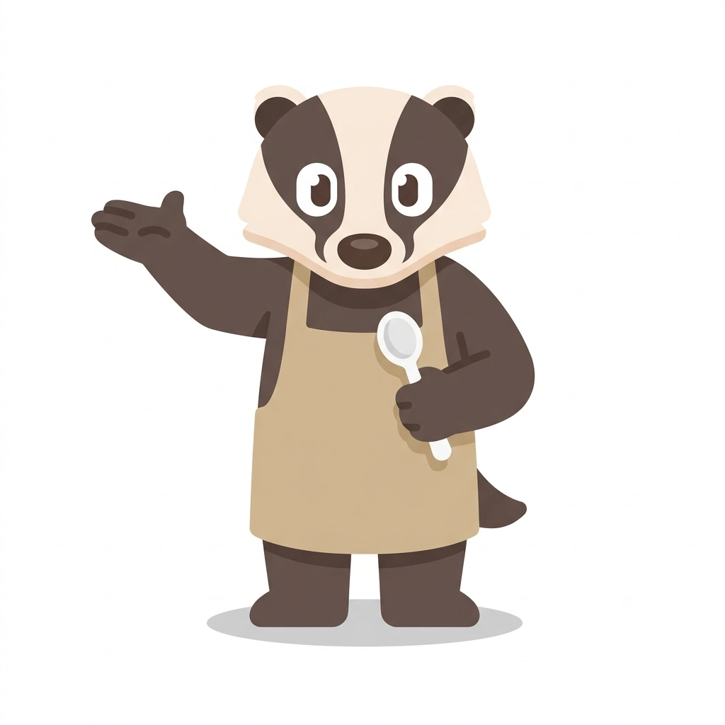 Barnaby the Badger, the guide who teaches the How to Taste Coffee course