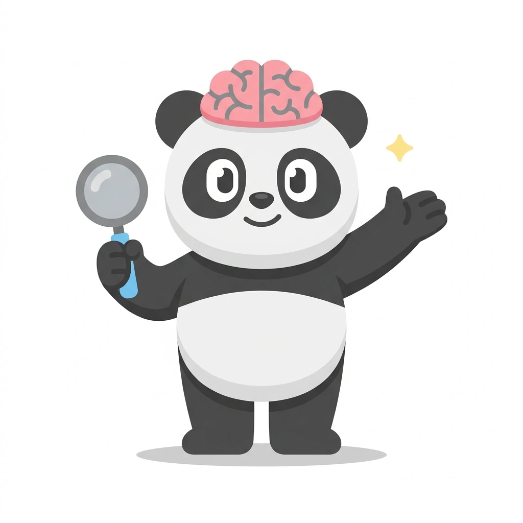 Pippa the Psyche-Panda, the guide who teaches the The Science of Why We Do Things course