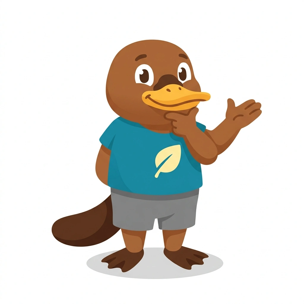 Philo the Platypus, the guide who teaches the The Big Questions of Philosophy course