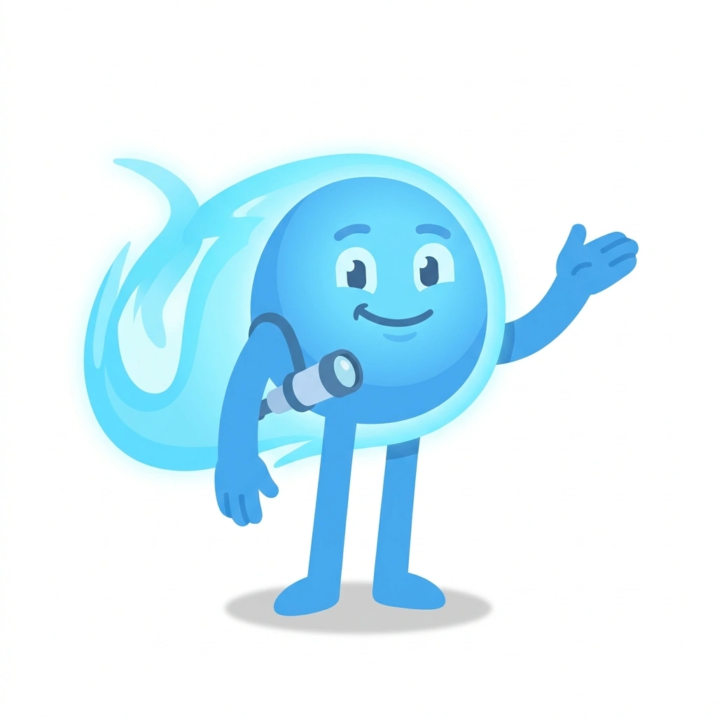 Cosmo the Comet, the guide who teaches the The Connected Universe course